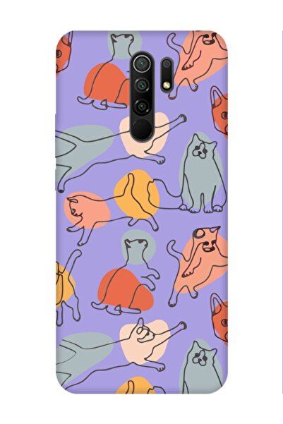 frondcase حافظة هاتف Redmi 9 على شكل قطة أرجوانية