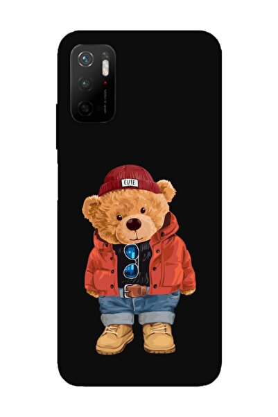 frondcase حافظة هاتف Redmi Note 11se تيدي بير باللون الأسود