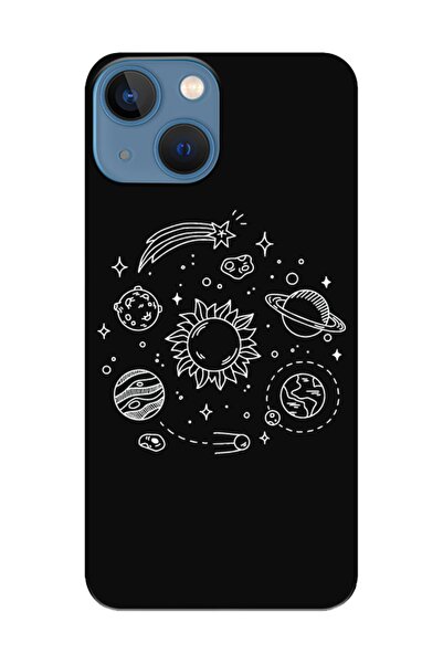 frondcase حافظة هاتف آيفون 13 ميني بلانيت باللون الأسود