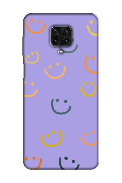 frondcase حافظة هاتف Redmi Note 9 Pro Emoji مبتسمة أرجوانية