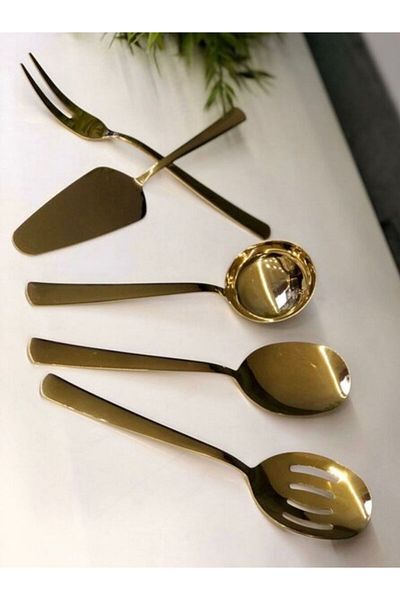 ROY KING Roykıng 5 Piece Gold Mini Service Set