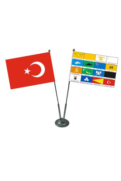 Jethızında 17 Türk Devleti 2'li Masa Bayrağı Takımı