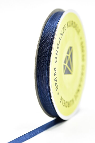 E Elmas شريط أورجانزا أزرق داكن (6 مم - 20 م)