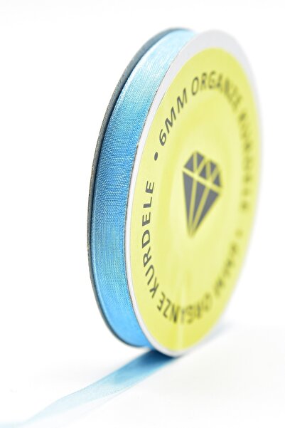 E Elmas شريط أورجانزا أزرق (6 مم - 20 م)
