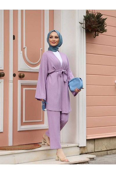 esmelstore Belted Kimono Set