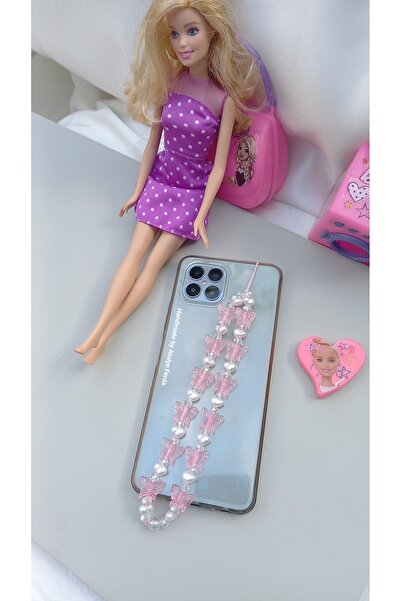 Atolye Ferda Mini Kelebek Detaylı İncili Telefon Charmı Telefon Süsü