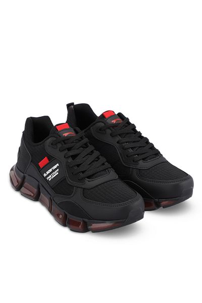 Slazenger Pánská teniska Air Sole Zaınan Pánská sportovní obuv pro volný čas SA23RE037-506-1Černo-Červená