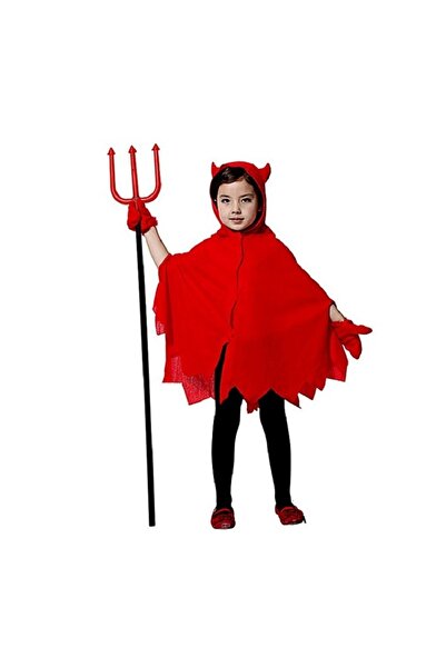 kostüm kuzey Cadılar Bayramı Halloween Şeytan Pelerini Kapüşonlu Çocuk