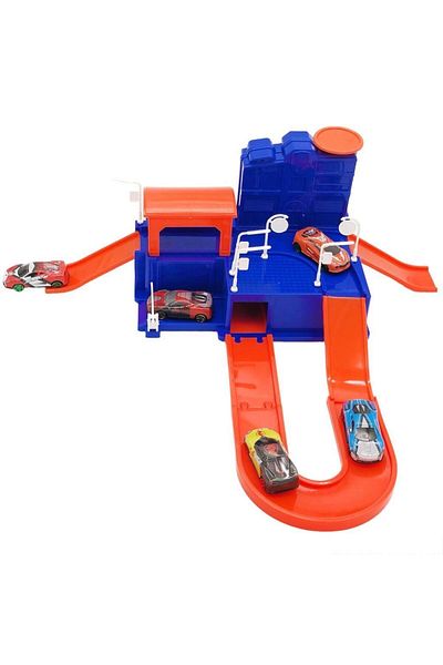 Toysan 5 مجموعة ألعاب سيارات السباق المعدنية والمرآب TOY-33، مجموعة المرآب والسيارات للأطفال