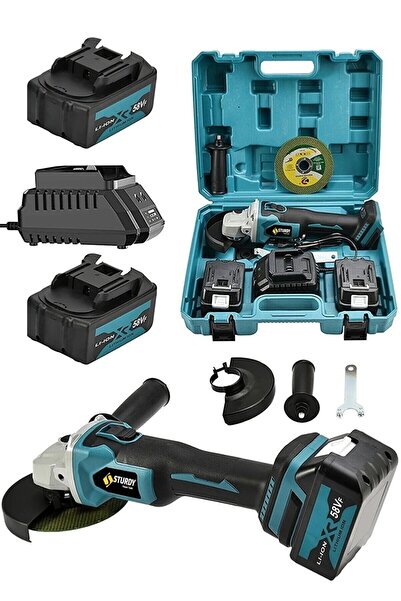 Sturdy AlmanKömürsüz Motor Yeni Nesil Çift Akülü Spiral Taşlama Metal Kesim M...