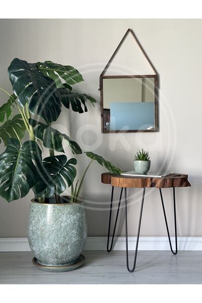 odka 40litre Armut Saksı Tabaklı Yükseklik:40cm Çap:32cm Lily Mint Yeşili-bey...