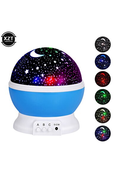 ENASHOP Star Master Renkli Yıldızlı Gökyüzü Projeksiyon Gece Lambası - Mavi