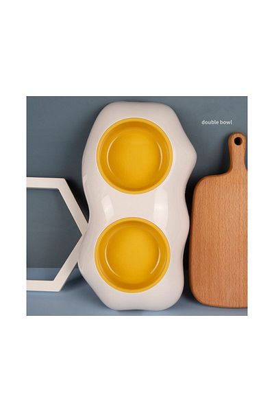 FloriaShopping New Design Egg Yolk Shape Dog And Cat Food Containers