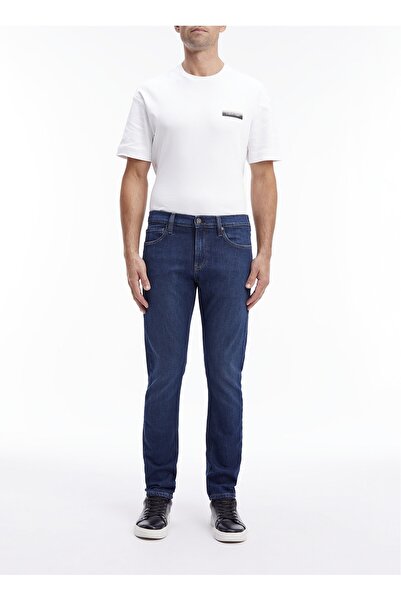 Calvin Klein Normal Bel Normal Paça Slim Fit Mavi Erkek Denim Pantolon K10K1114561BJ