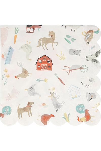 T Techlnnovations Meri Farm Napkins (L) - 20 Pcs Prhshop 1063348   Number
