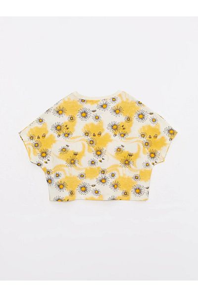 LC Waikiki LCW Kids Crew Neck Printed Short Sleeve Cotton Girl's T-Shirt