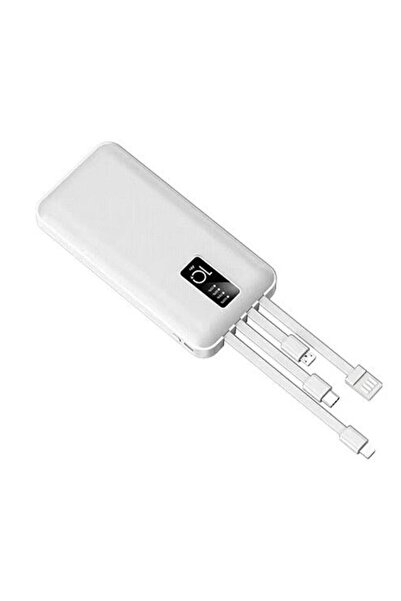 peakaks 10.000 Mah Şarj Göstergeli Dahili Çoklu Kablolu Powerbank, Samsung/ıphone/huawei/oppo Şarz Powerbank