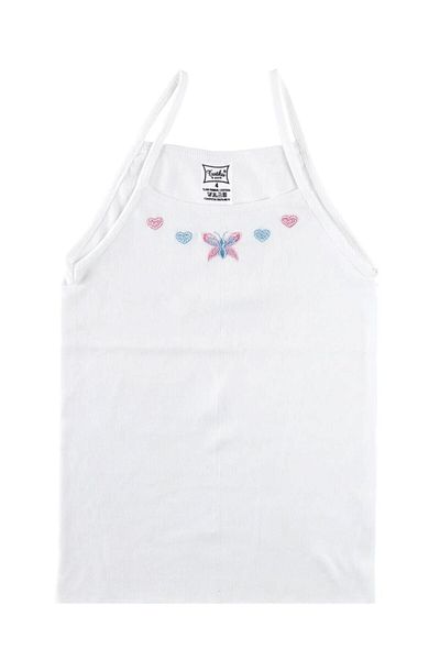 ENS Tricou din bumbac brodat cu frânghie pentru fetiță Tutku 165 pachet de 6