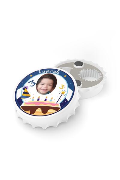 LEYLASER 50 Adet Kapak Açacak Resimli Kişiye Özel Magnet Buzdolabı Süsü, Doğu...