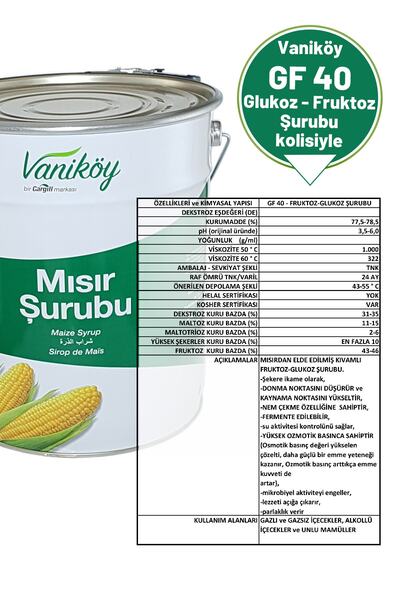 CARGILL Kolisiyle Cargill GF 40 Vaniköy Mısır (Glukoz - Fruktoz) Şurubu 25 kg