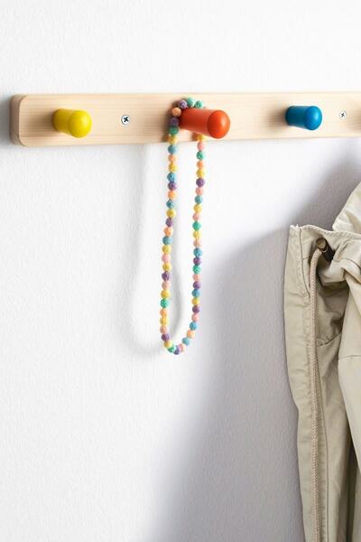 IKEA Çocuk Odası Duvar Askısı Genişlik: 47 Cm İkea Ahşap Duvar Kancası Pormanto