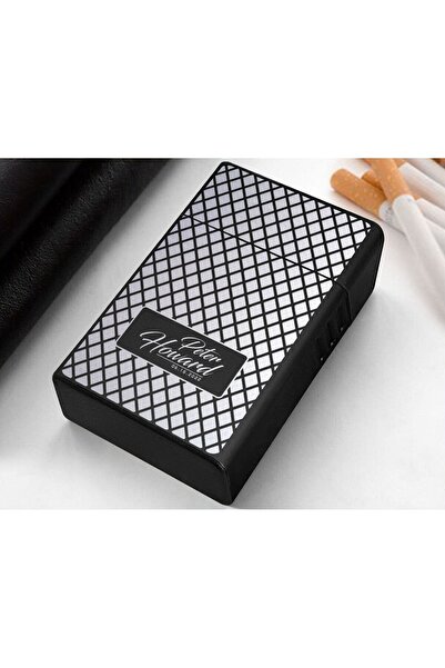 Bk Gift Kişiye Özel İsimli Tarihli Siyah Metal Sigara Tabakası-2, Arkadaşa He...