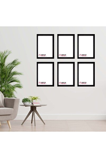 hediyekolisi 6 Pieces A4 Poliresin Decorative Picture Frame Set
