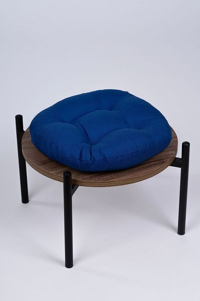 ALTINPAMUK Laurel Round Chair-Stool Cushion Navy Blue 39 cm