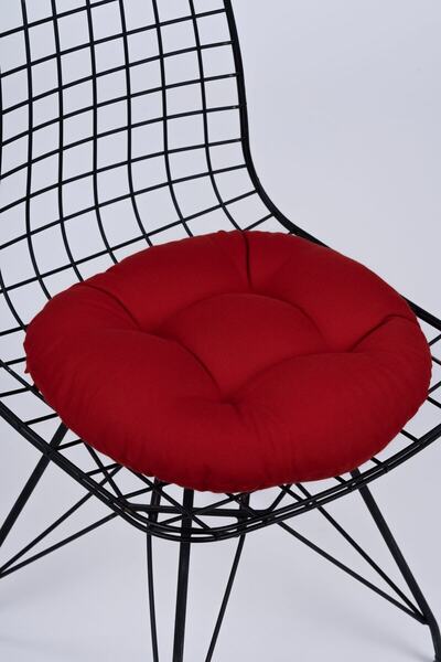 ALTINPAMUK Defne Yuvarlak Sandalye-tabure Minderi Kırmızı 39 Cm