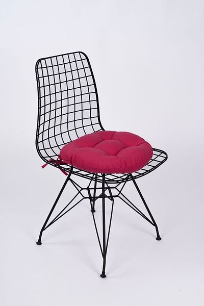 ALTINPAMUK Fuchsia 39 cm Laurel Round Chair - Cushion Stool