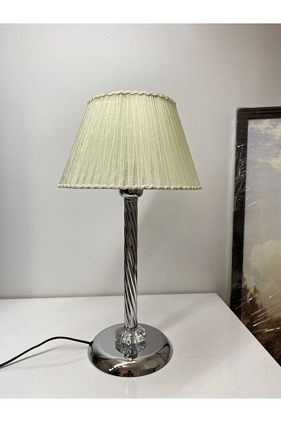 asellus Mette Twisted Lampshade with crystal detail "Knitted Hat" Table Lamp chrome Plated (silver color)