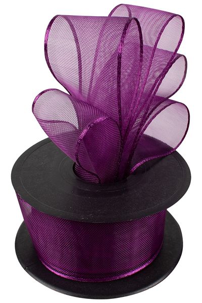AGH Değerli Hediyeler Chiffon Ribbon 4 cm 20 meters Decoration Ribbon PURPLE