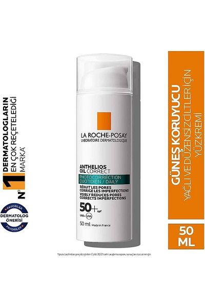 La Roche Posay Anthelios Oil - Correct Face Sun Cream 50 ml, for Oily and Uneven Skin