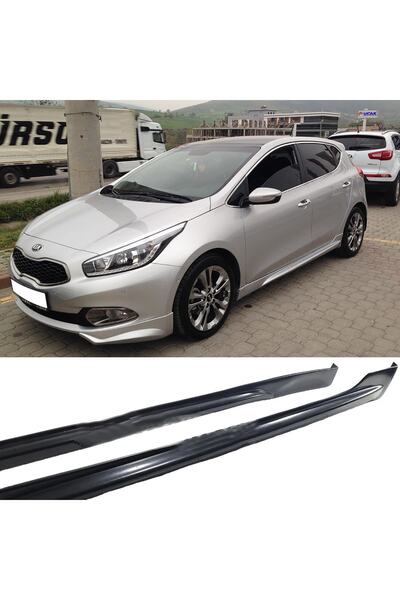 HasAkman Kia Ceed Yan Marşpiyel Seti 2012 2013 2014 2015  Uyumlu Mat Siyah Pl...