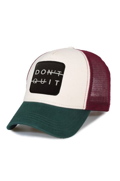 Trucker لا تترك القبعة الشبكية النموذجية - رقعة جلدية قابلة للاستبدال