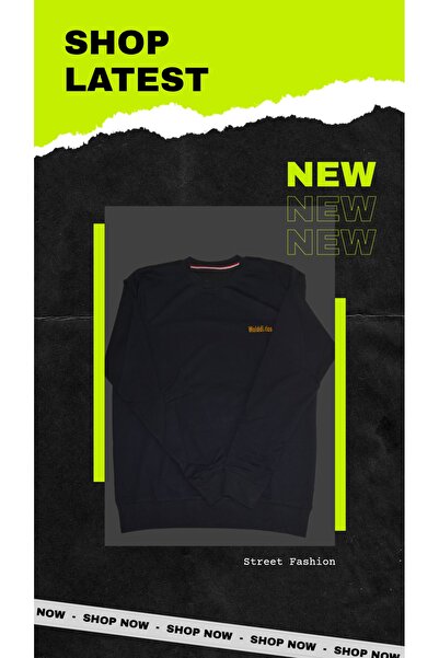 Wolddi.Das erkek lacivert sweatshirt