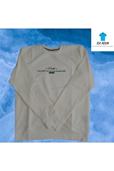 Wolddi.Das erkek beyaz sweatshirt