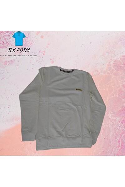 Wolddi.Das erkek beyaz sweatshirt