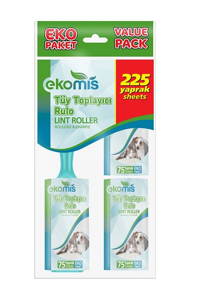 Ekomis Lint Collector Roller Eco Package 225 Pcs