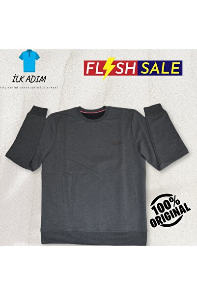Wolddi.Das Erkek koyu gri sweatshirt