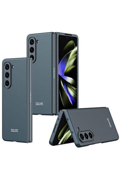 Nezih Case Samsung Galaxy Z Fold 5 Uyumlu Sert Kıpta Kapak Kılıf Koyu Yeşil