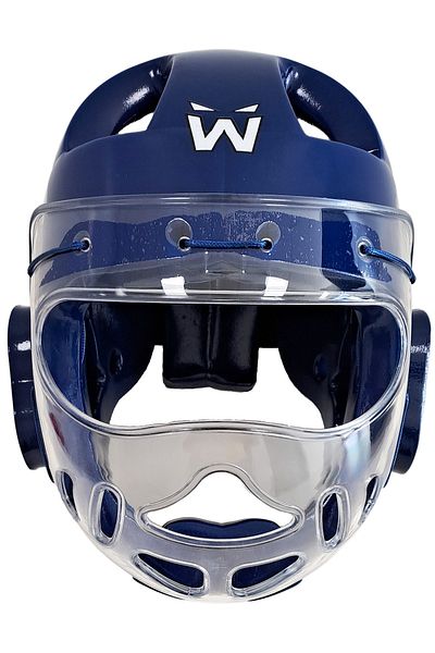 whiteface Taekwondo Glass Mushroom Helmet (Blue)