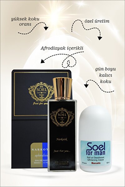Soel Parfüm Narkotik Erkek Parfüm 50ml Edp Narkotik Roll-on