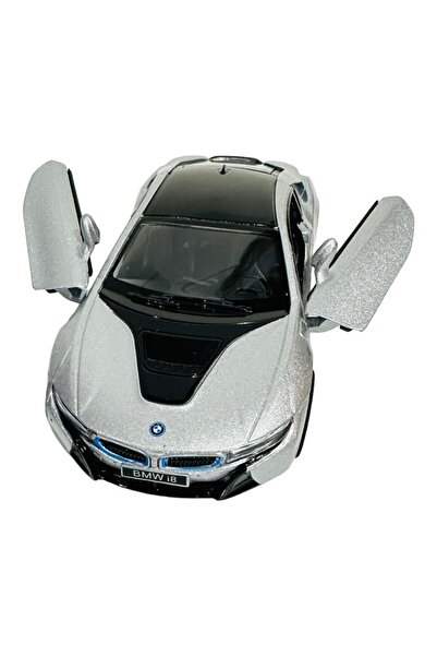 tmtoysandmore bmw i8 elektrikli metal model araba 1-36 ölçek gri