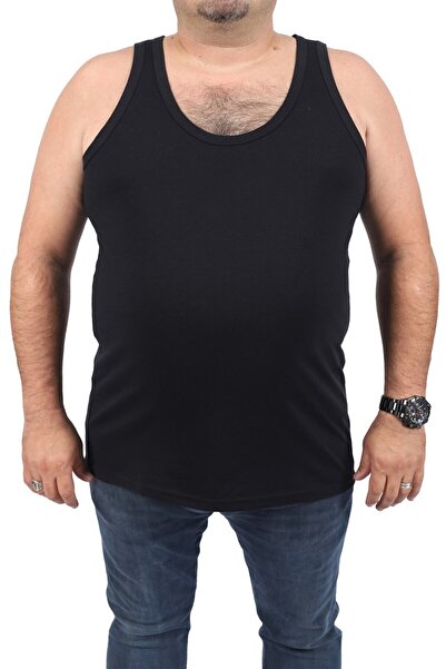 MocGrande قميص داخلي كبير الحجم 100% قطن مكون من قطعتين 11200 أسود