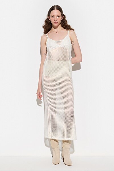No Matter What Midi Knitwear Tasseled Beach Dress