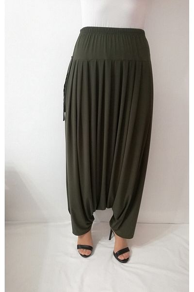dressmix Women's Khaki Nude Model Sendi Şalvar