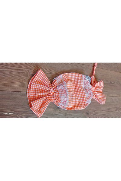 Marin Tasarım Evi Universal Poplin Fabric Orange Decoration Bag Holder