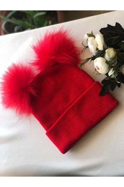 Peri Masalı Baby Girl Pompom New Year Knitted Beanie