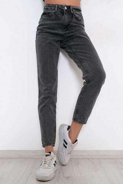 BROSERER Violet Women's Smoked High Waist Soft Touch Relaxed Cut Mom Jean Jeans